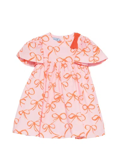Mi Mi Sol Kids' Bow Print Dress In Pink