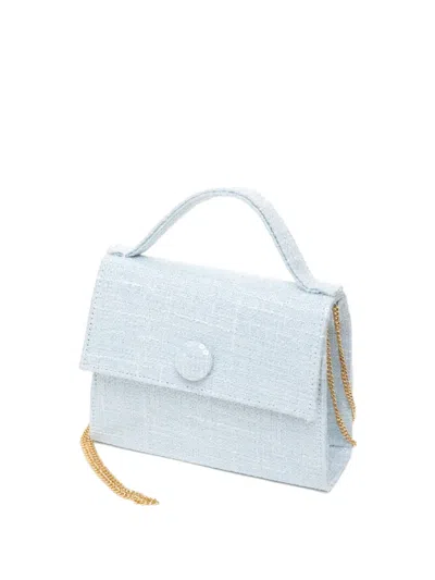 Mi Mi Sol Button Chain Bag In Blue