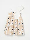 Mi Mi Sol Poppy-print Flounce Dress In Beige