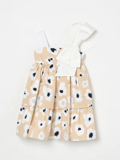 MI MI SOL DRESS MI MI SOL KIDS COLOR BEIGE,G61750022