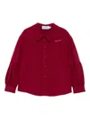 Mi Mi Sol Embroidered-logo Shirt In Burgundy