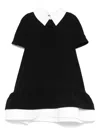Mi Mi Sol Flounce Crepe Dress In Black