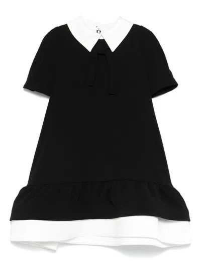 Mi Mi Sol Kids' Flounce Crepe Dress In Black