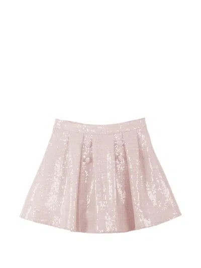 Mi Mi Sol Kids' Pleated Button Skirt In Pink