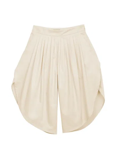 Mi Mi Sol Kids' Pleated Culottes Trousers In Neutral