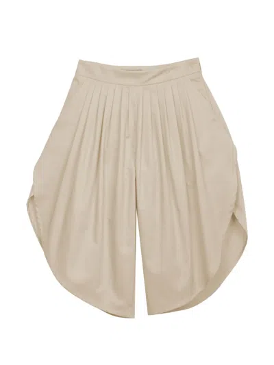 Mi Mi Sol Kids' Pleated Culottes Trousers In Neutral