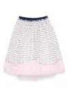 Mi Mi Sol Polka-dot Skirt In White
