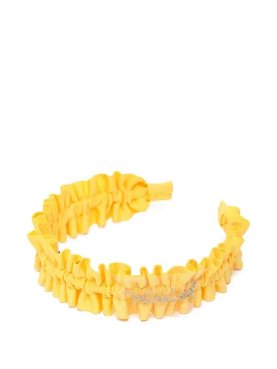 Mi Mi Sol Kids' Rouches Headband In Yellow