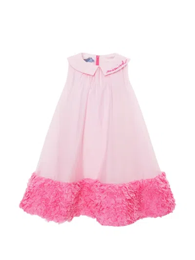 Mi Mi Sol Ruffled Collar Dress In Pink