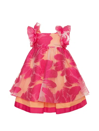 Mi Mi Sol Kids' Ruffled Floral Dress In Pink