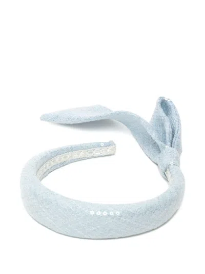 Mi Mi Sol Kids' Sequin Bow Headband In Blue