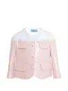 Mi Mi Sol Sequin Bow Jacket In Pink
