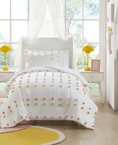 Mi Zone Cora Pompom Clip Jacquard 3-pc. Comforter Set, Full/queen In Pink Multi