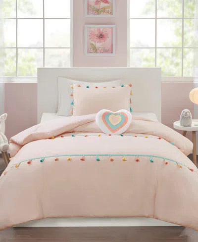 Mi Zone Tessa Tassel 4-pc. Comforter Set, Full/queen In Blush