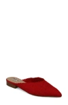 Mia Abia Pointed Toe Mule In Red