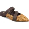 Mia Abie Pointed Toe Mule In Animal Print