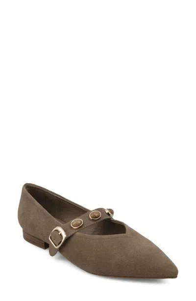 Mia Abrina Mary Jane Leather Flat In Multi