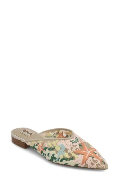 Mia Aita Pointed Toe Mule In Multi