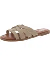 Mia Aldreda Womens Faux Suede Slip On Slide Sandals In Multi