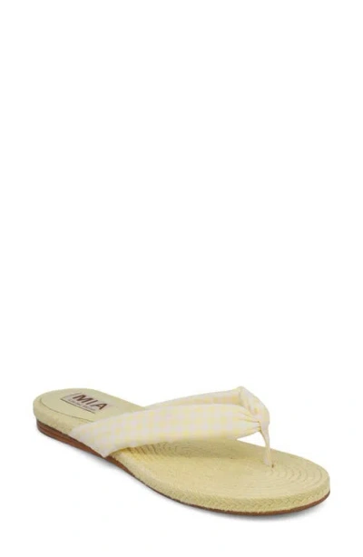 Mia Aleena Espadrille Flip Flop In Yellow