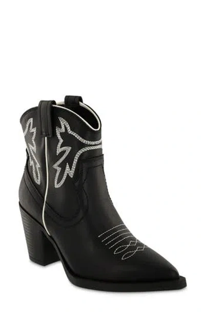 Mia Alejo Western Boot In Black/off-white