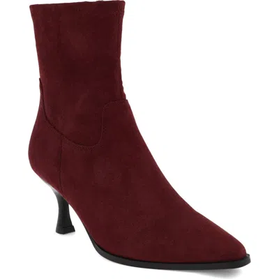 Mia Aletta Pointed Toe Bootie In Red