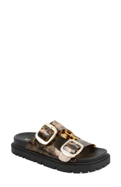 Mia Alttar Double Buckle Slide Sandal In Multi