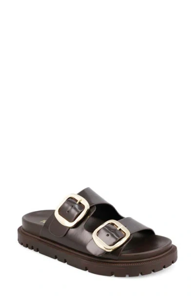 Mia Alttar Slide Sandal In Brown
