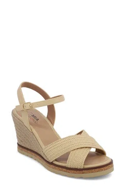 Mia Amore Allisha Espadrille Wedge Sandal In White