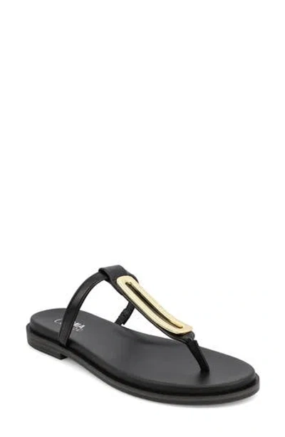 Mia Amore Candance Thong Sandal In Black