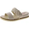 Mia Amore Edita-narrow Womens Slip On Open Toe Slide Sandals In Beige