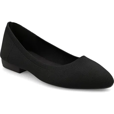 Mia Amore Josey Knit Flat In Black
