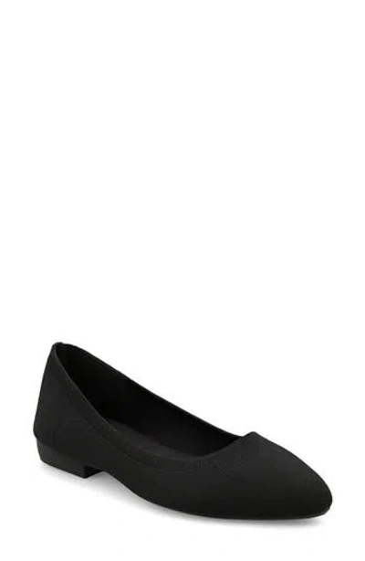 Mia Amore Josey Stretch Knit Flat In Black