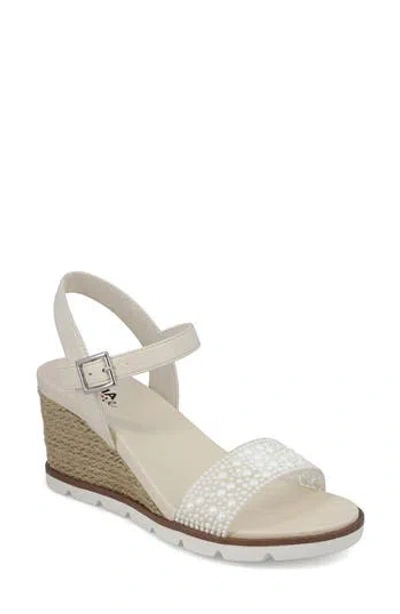 Mia Amore Lonny Espadrille Wedge Sandal In Bone