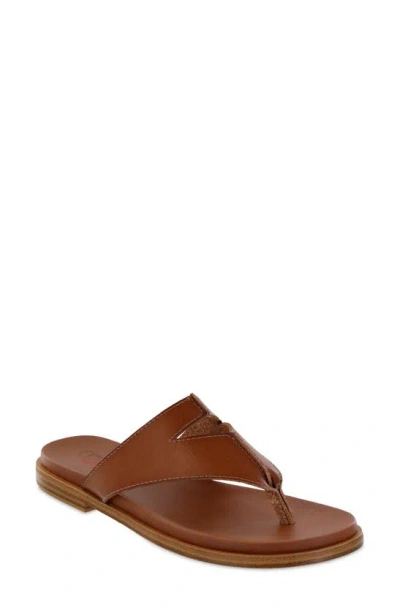 Mia Amore Patriciaa Womens Faux Leather Summer Thong Sandals In Brown