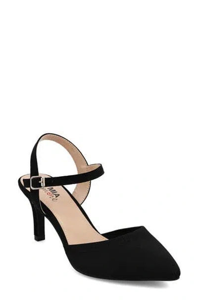 Mia Amore Sanna Knit Pointed Toe Pump In Black