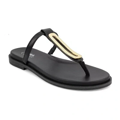 Mia Amore Womens Candance Flat Sandals In Black