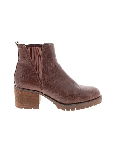 Pre-owned Mia Ankle Boots In Brown