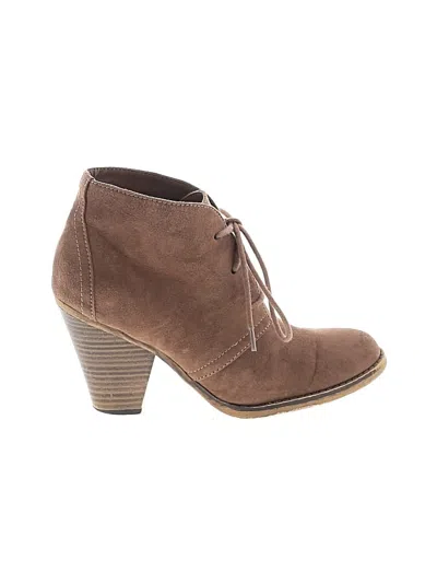 Pre-owned Mia Ankle Boots In Brown