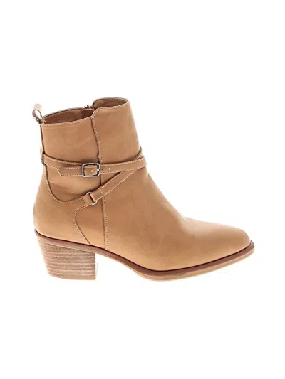 Pre-owned Mia Ankle Boots In Brown