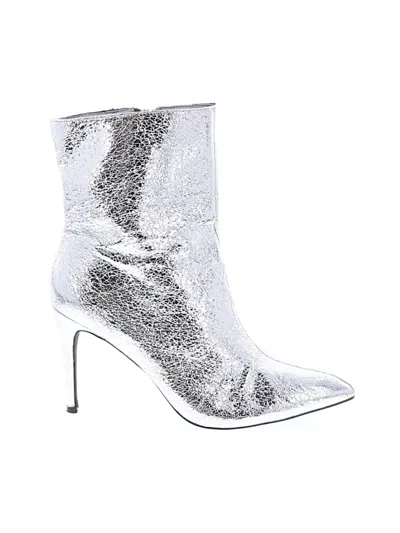 Pre-owned Mia Ankle Boots In Silver