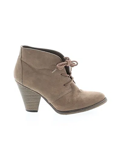Pre-owned Mia Ankle Boots In Tan