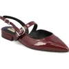 Mia Aree Pointed Toe Flat In Burgundy