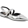 Mia Aree Pointed Toe Flat In Gray