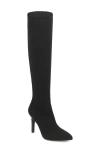 Mia Arisa Pointed Toe Knee High Boot In Black