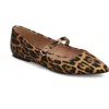 Mia Aviba Mary Jane Pointed Toe Flat In Leopard
