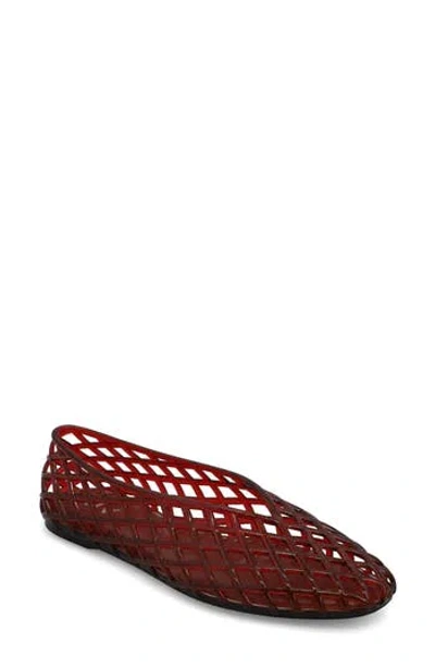 Mia Bali Jelly Flat In Red