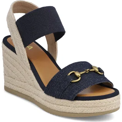Mia Barossa Espadrille Wedge In Blue