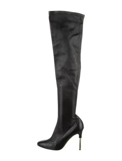 Pre-owned Mia Becar Leather Boots In Black
