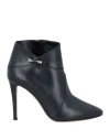Mia Becar Woman Ankle Boots Black Size 12 Soft Leather In Black